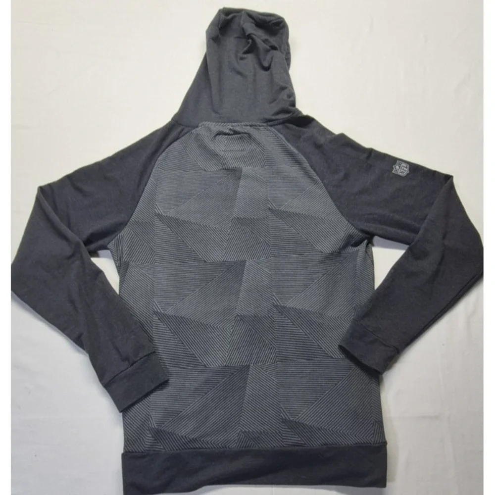 NFL Super Bowl Vlll‎ two toned gray full zip hoodie jacket geometric design  XS - Picture 2 of 13